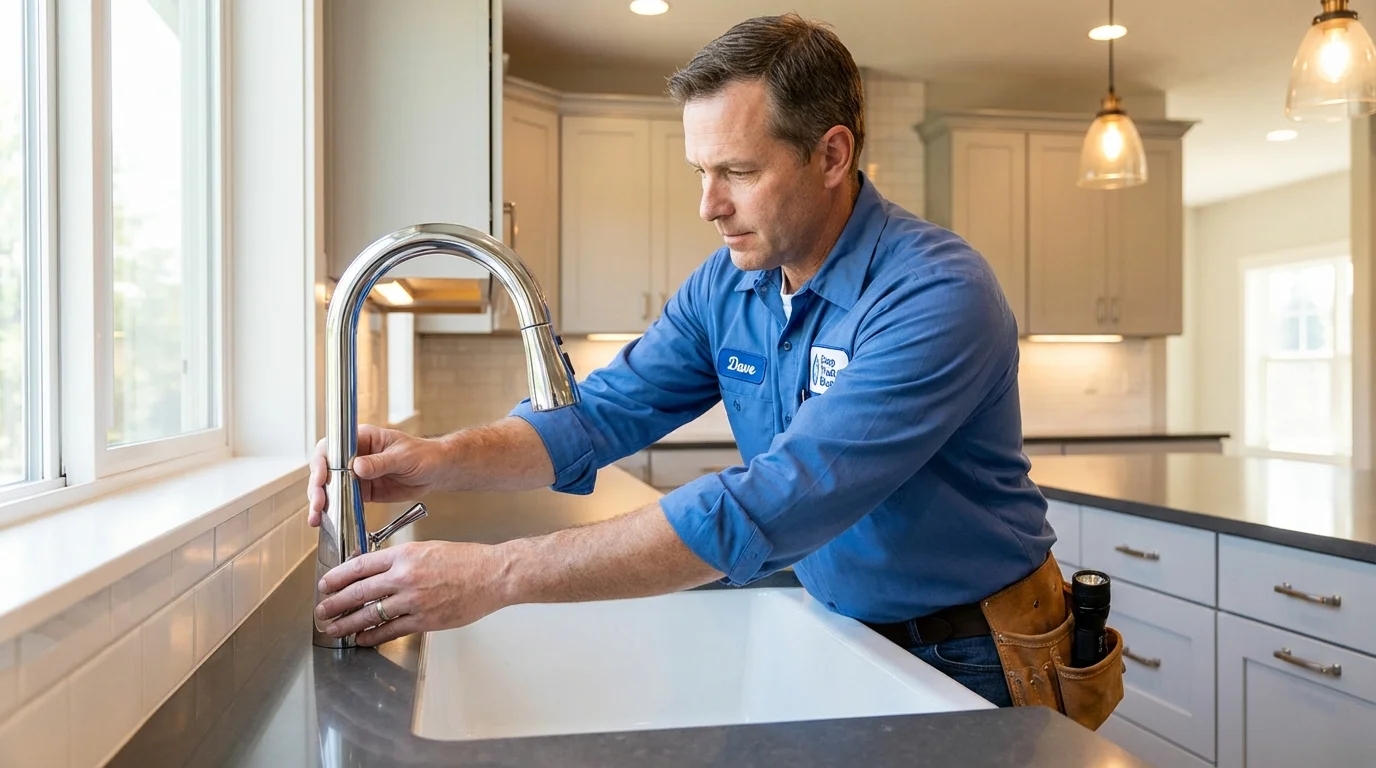 Kitchen faucet installation by Johns Plumbing LLC in Signal Hill